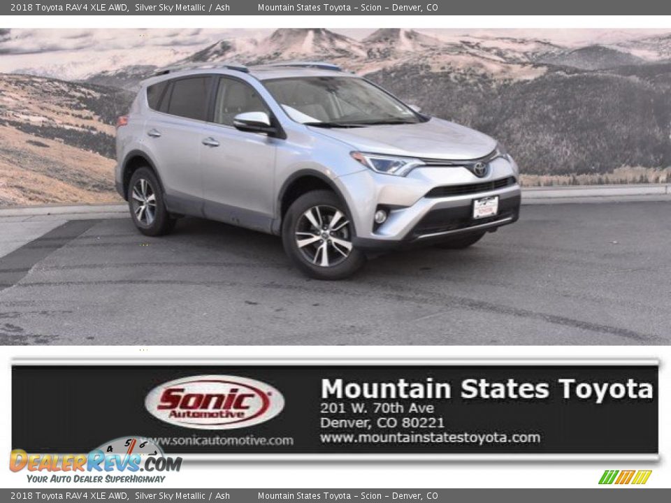 2018 Toyota RAV4 XLE AWD Silver Sky Metallic / Ash Photo #1