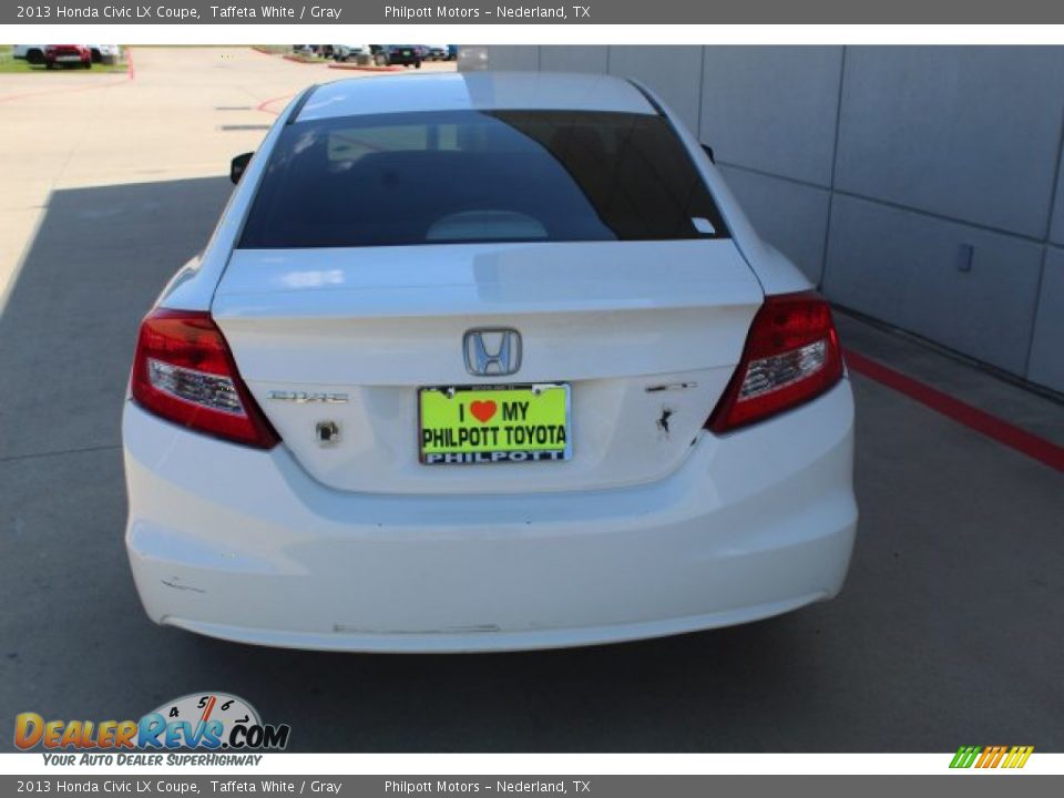 2013 Honda Civic LX Coupe Taffeta White / Gray Photo #11