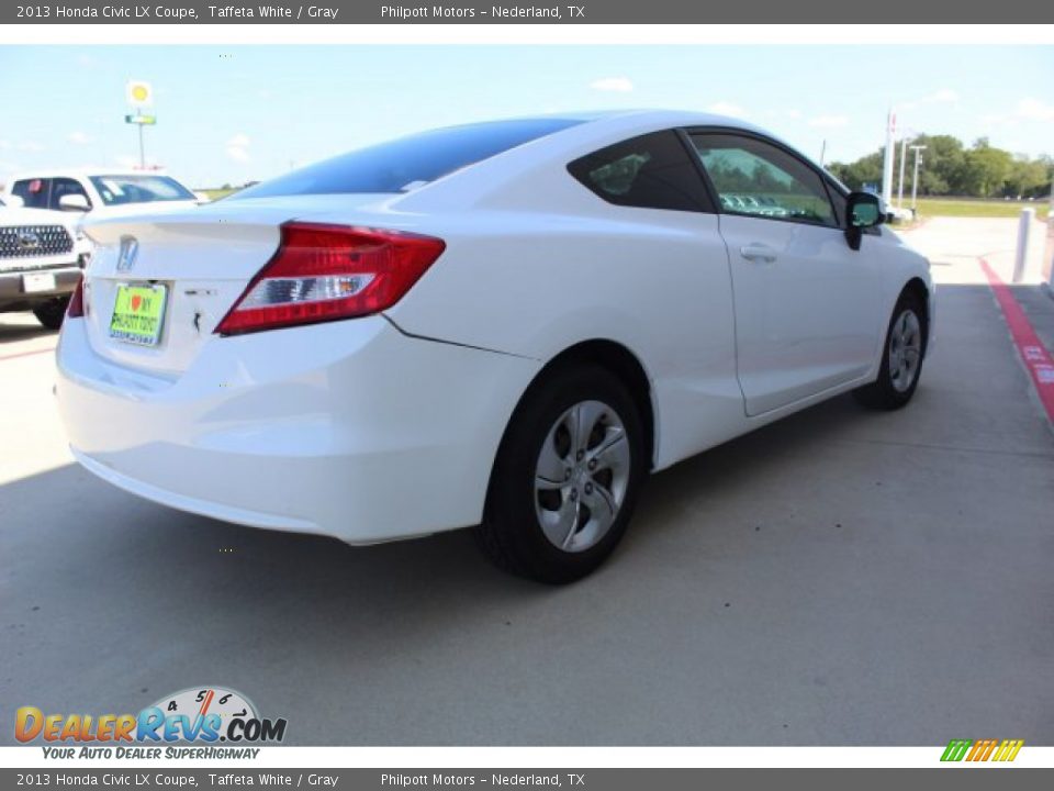 2013 Honda Civic LX Coupe Taffeta White / Gray Photo #12