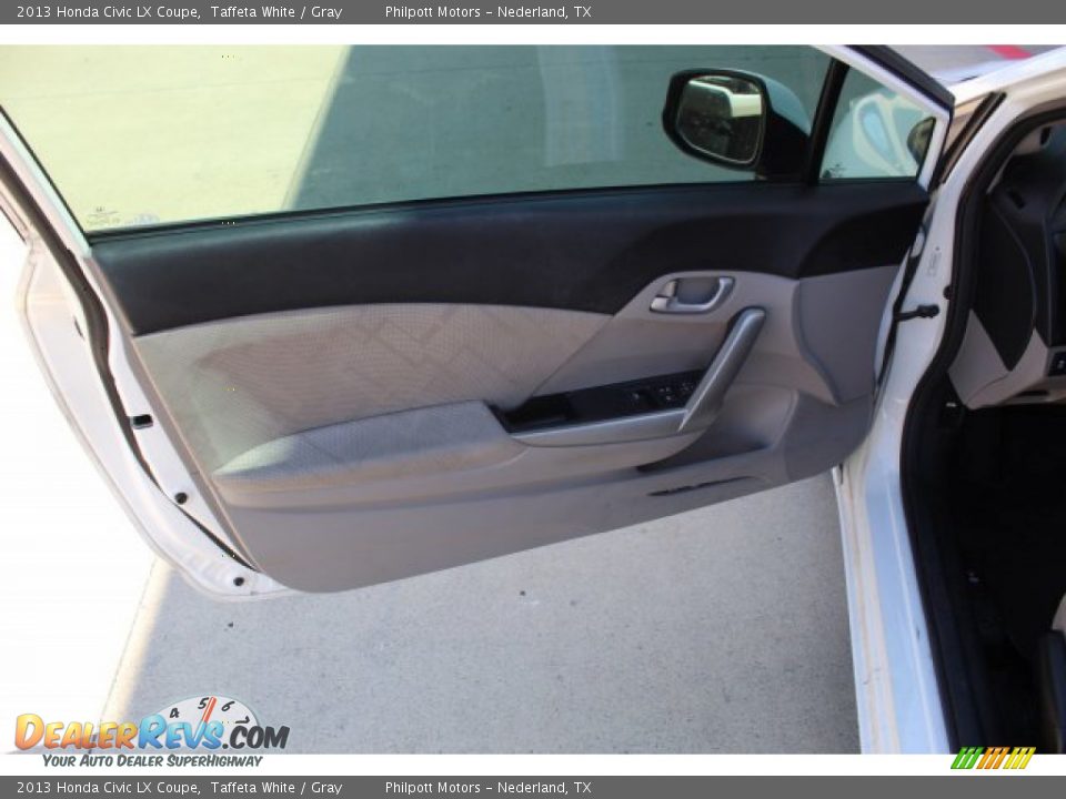 2013 Honda Civic LX Coupe Taffeta White / Gray Photo #13