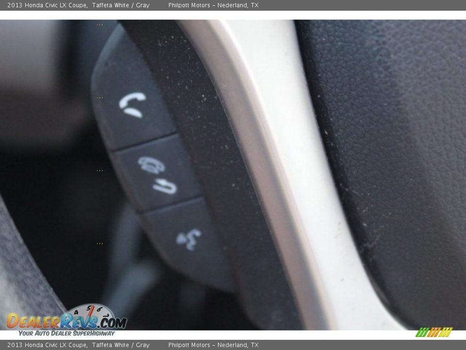 2013 Honda Civic LX Coupe Taffeta White / Gray Photo #16