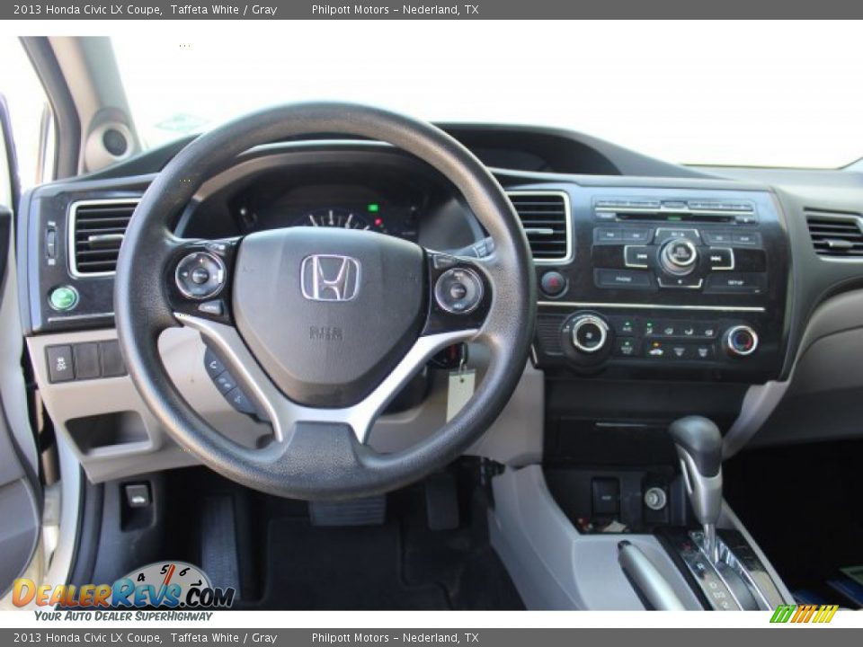 2013 Honda Civic LX Coupe Taffeta White / Gray Photo #26