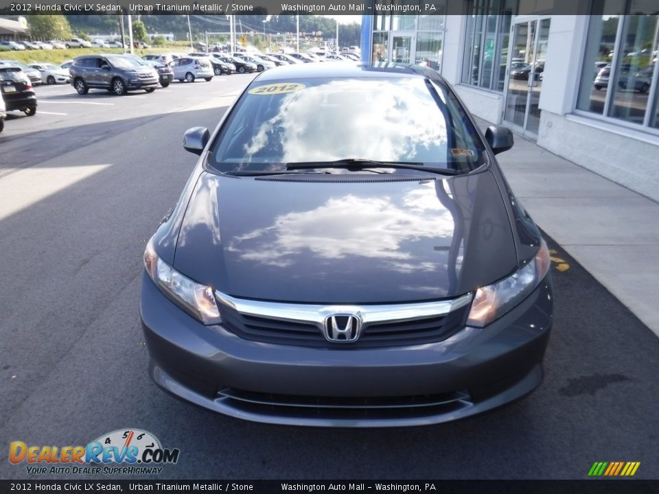 2012 Honda Civic LX Sedan Urban Titanium Metallic / Stone Photo #4