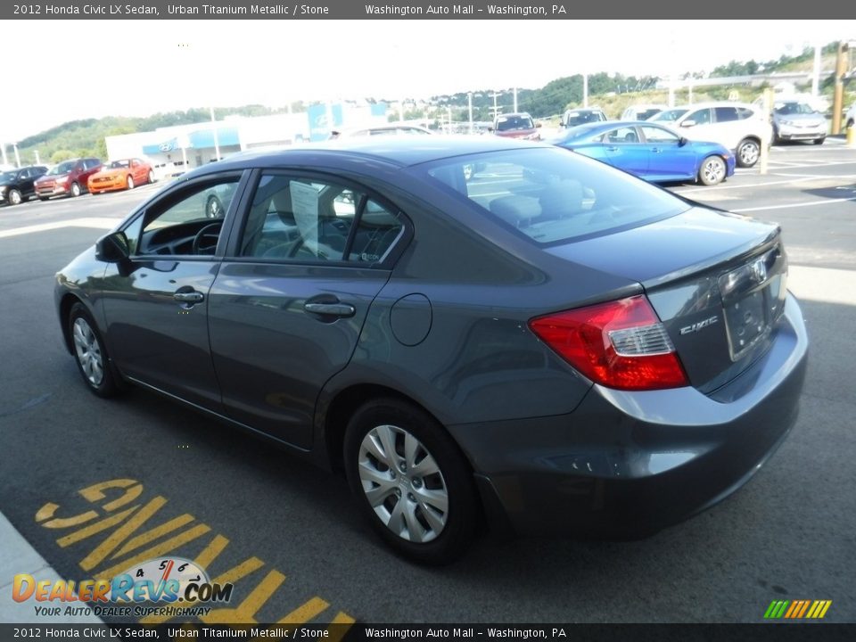 2012 Honda Civic LX Sedan Urban Titanium Metallic / Stone Photo #6