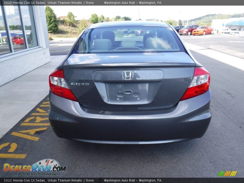 2012 Honda Civic LX Sedan Urban Titanium Metallic / Stone Photo #8
