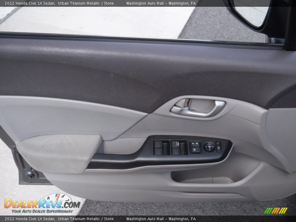 2012 Honda Civic LX Sedan Urban Titanium Metallic / Stone Photo #11