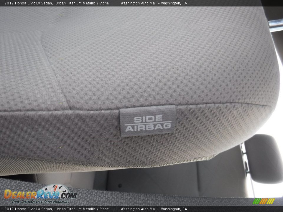 2012 Honda Civic LX Sedan Urban Titanium Metallic / Stone Photo #13