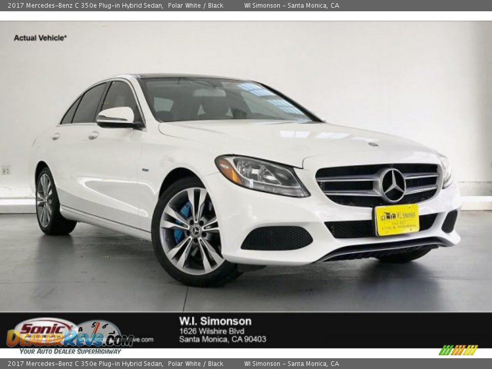 2017 Mercedes-Benz C 350e Plug-in Hybrid Sedan Polar White / Black Photo #1