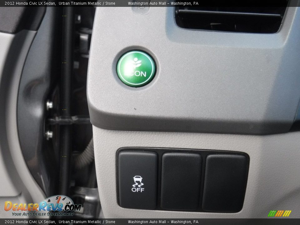 2012 Honda Civic LX Sedan Urban Titanium Metallic / Stone Photo #14