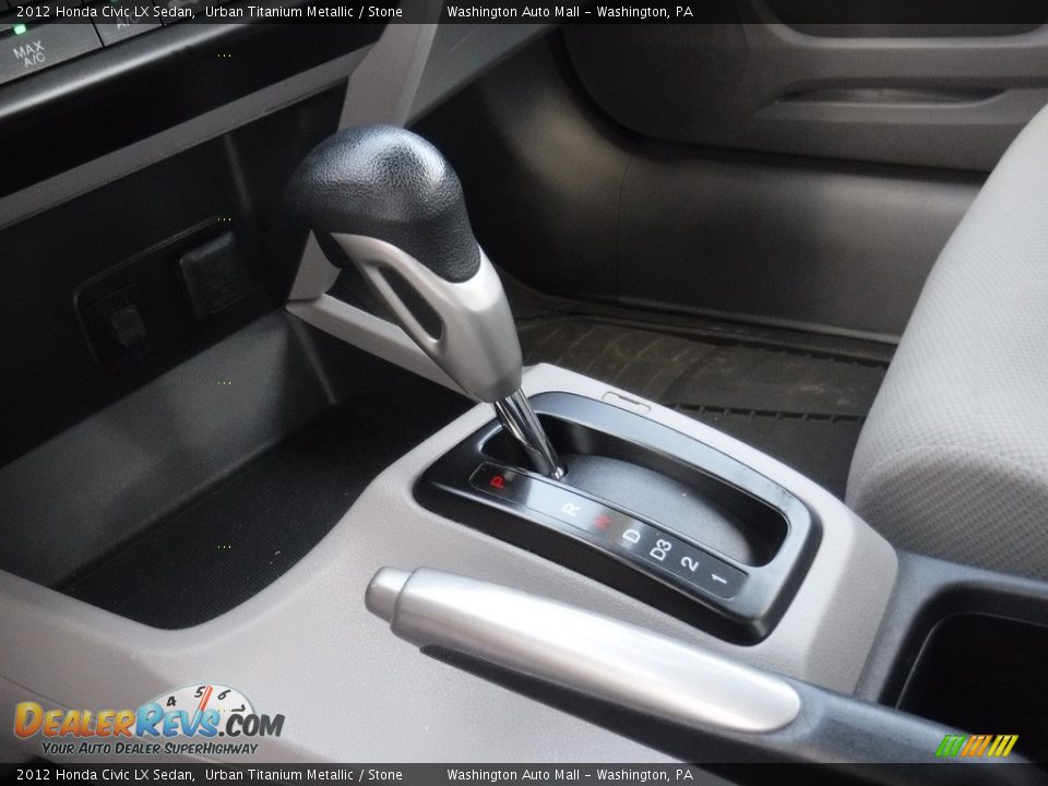 2012 Honda Civic LX Sedan Urban Titanium Metallic / Stone Photo #15