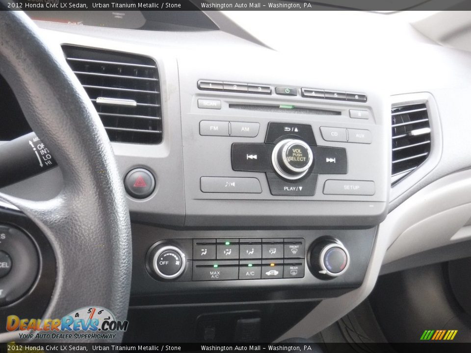 2012 Honda Civic LX Sedan Urban Titanium Metallic / Stone Photo #16