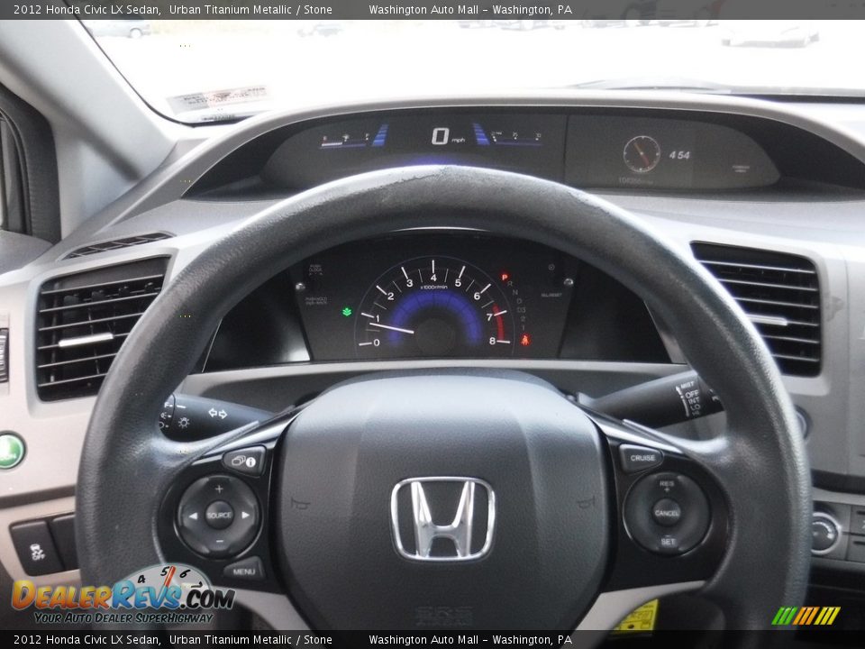 2012 Honda Civic LX Sedan Urban Titanium Metallic / Stone Photo #17