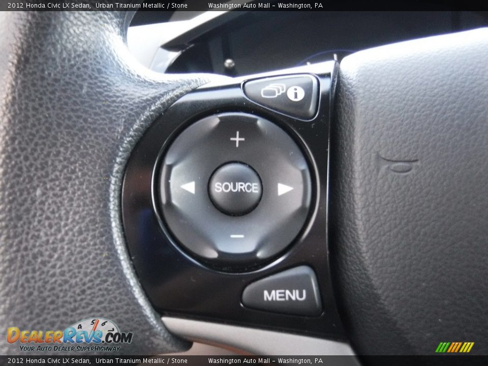 2012 Honda Civic LX Sedan Urban Titanium Metallic / Stone Photo #18