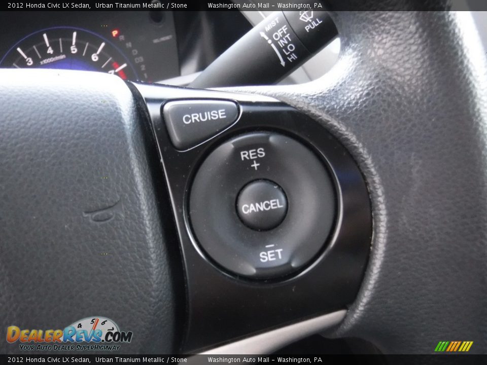 2012 Honda Civic LX Sedan Urban Titanium Metallic / Stone Photo #19