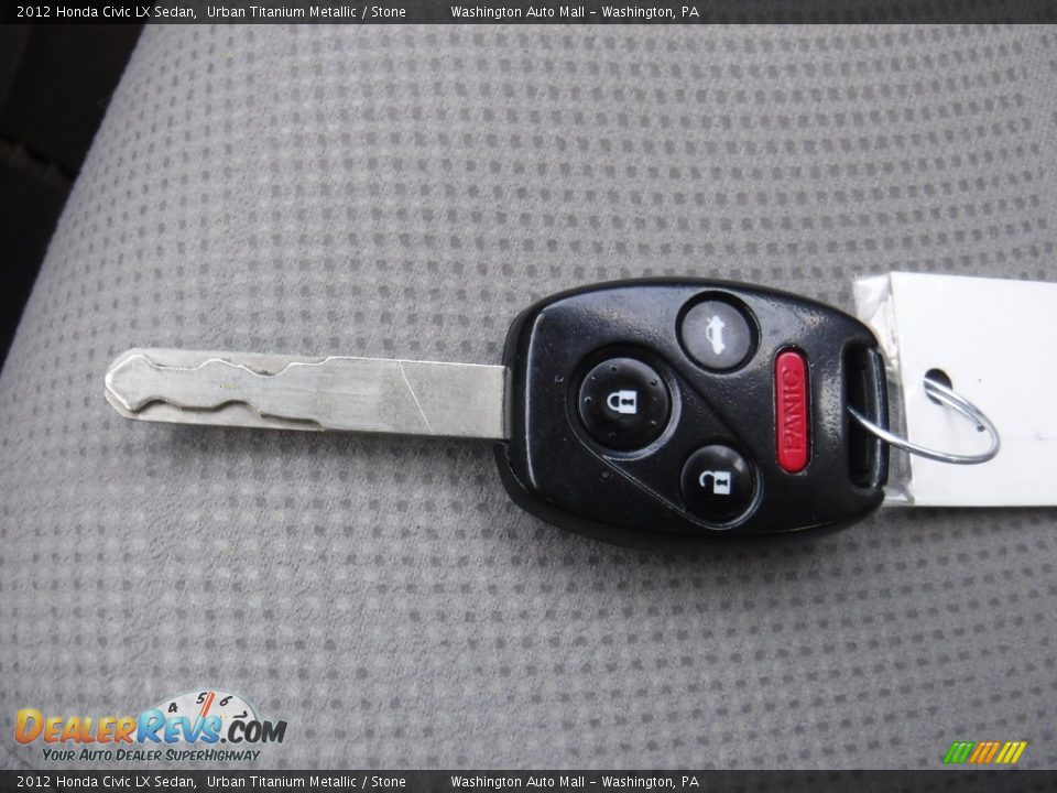 2012 Honda Civic LX Sedan Urban Titanium Metallic / Stone Photo #23