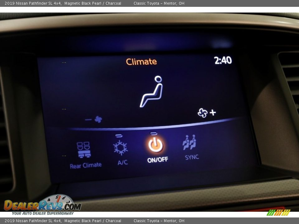 2019 Nissan Pathfinder SL 4x4 Magnetic Black Pearl / Charcoal Photo #12