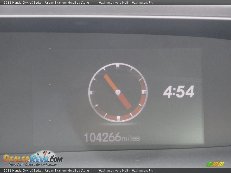 2012 Honda Civic LX Sedan Urban Titanium Metallic / Stone Photo #25