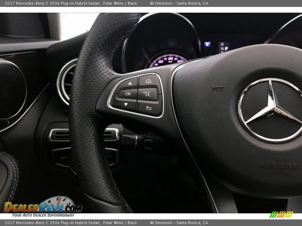 2017 Mercedes-Benz C 350e Plug-in Hybrid Sedan Polar White / Black Photo #18
