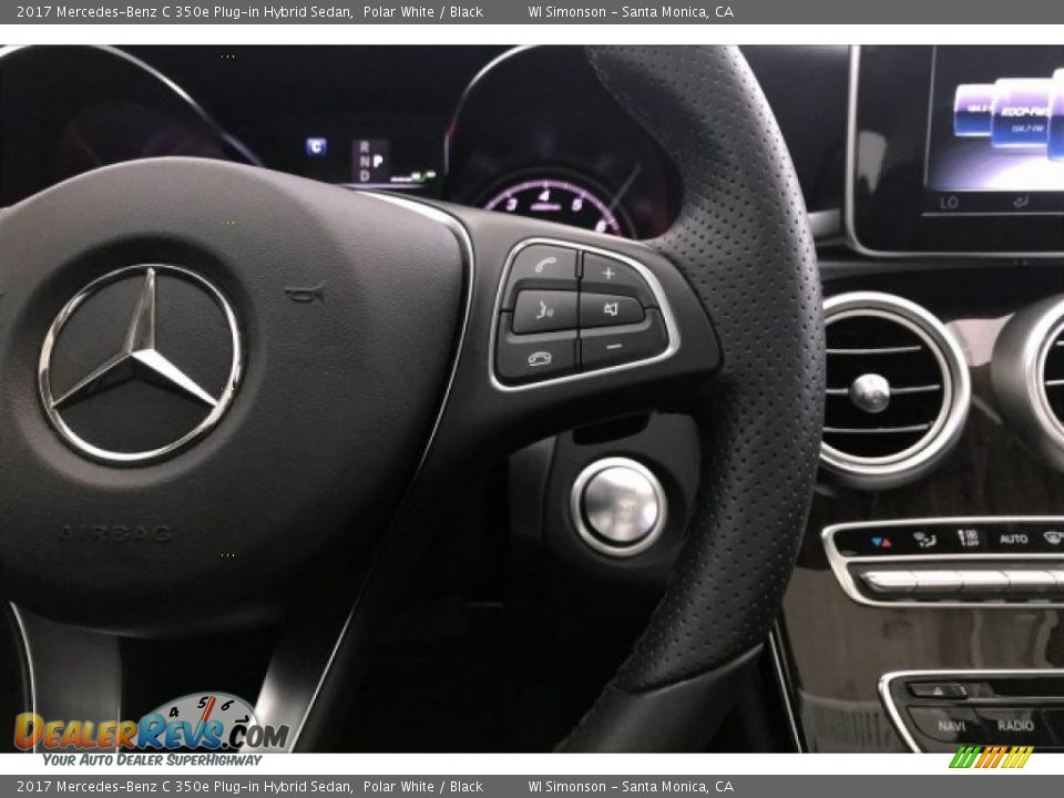 2017 Mercedes-Benz C 350e Plug-in Hybrid Sedan Polar White / Black Photo #19