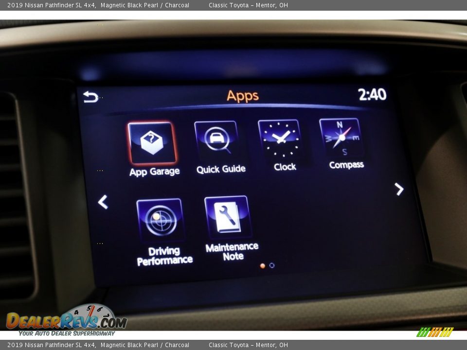 2019 Nissan Pathfinder SL 4x4 Magnetic Black Pearl / Charcoal Photo #14