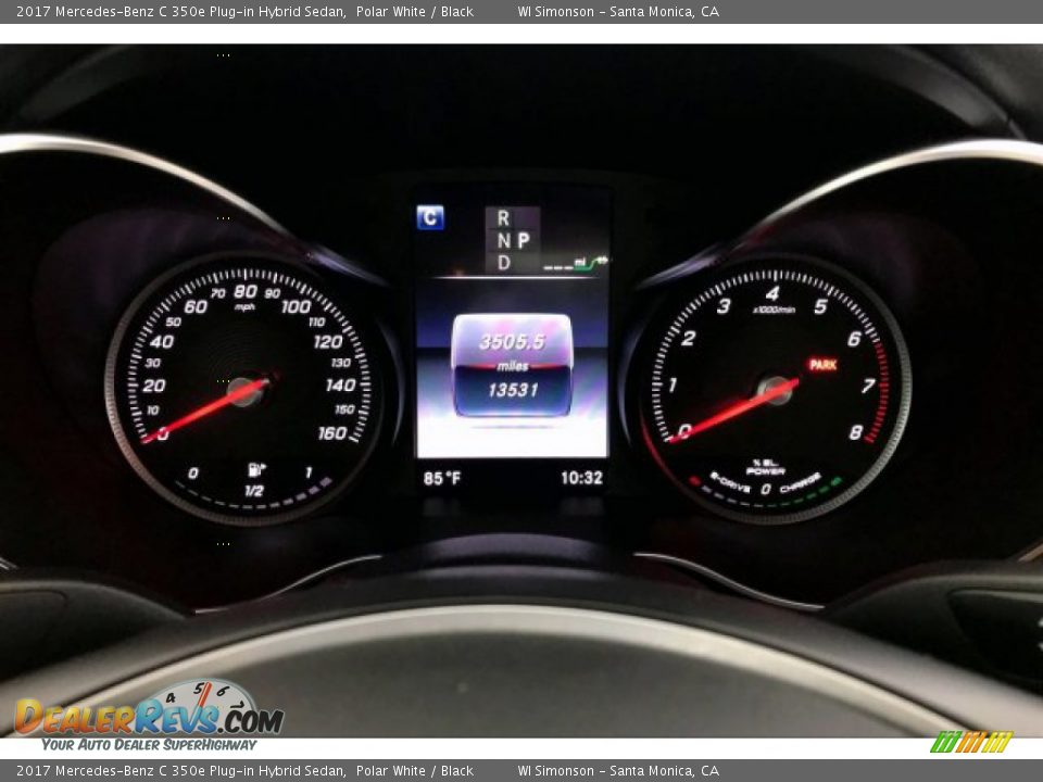 2017 Mercedes-Benz C 350e Plug-in Hybrid Sedan Polar White / Black Photo #20