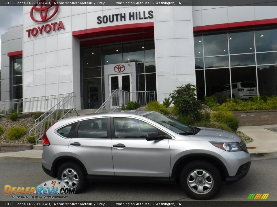 2012 Honda CR-V LX 4WD Alabaster Silver Metallic / Gray Photo #2