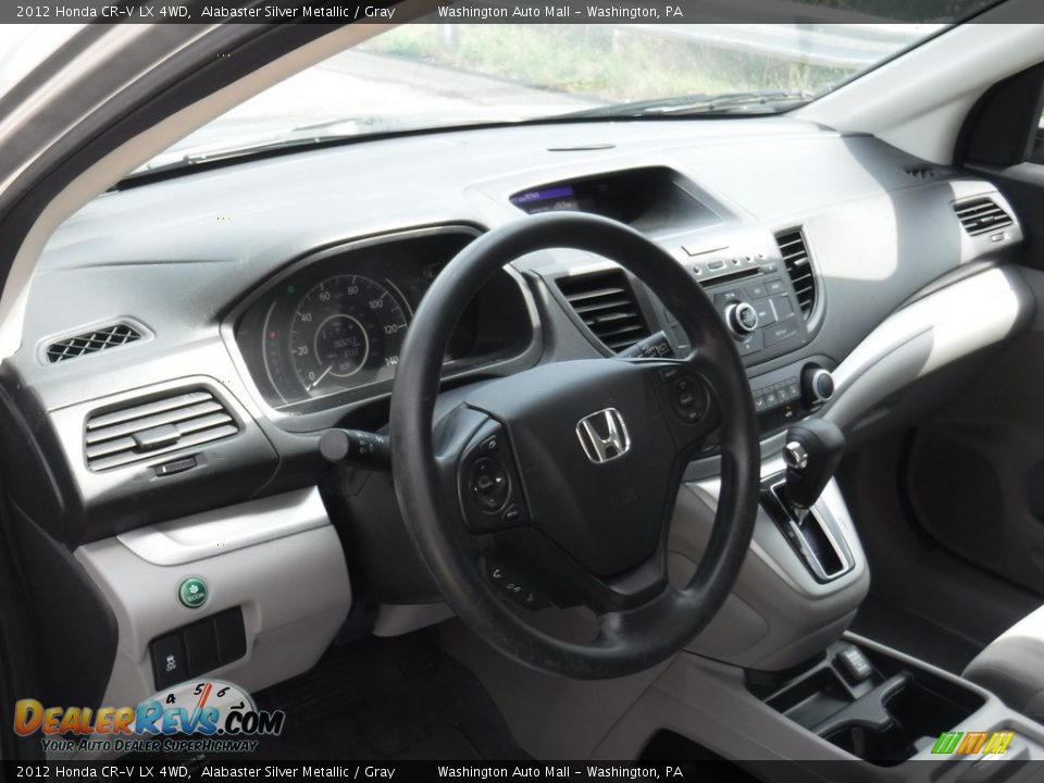 2012 Honda CR-V LX 4WD Alabaster Silver Metallic / Gray Photo #10