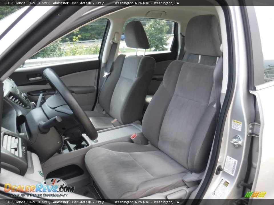 2012 Honda CR-V LX 4WD Alabaster Silver Metallic / Gray Photo #12