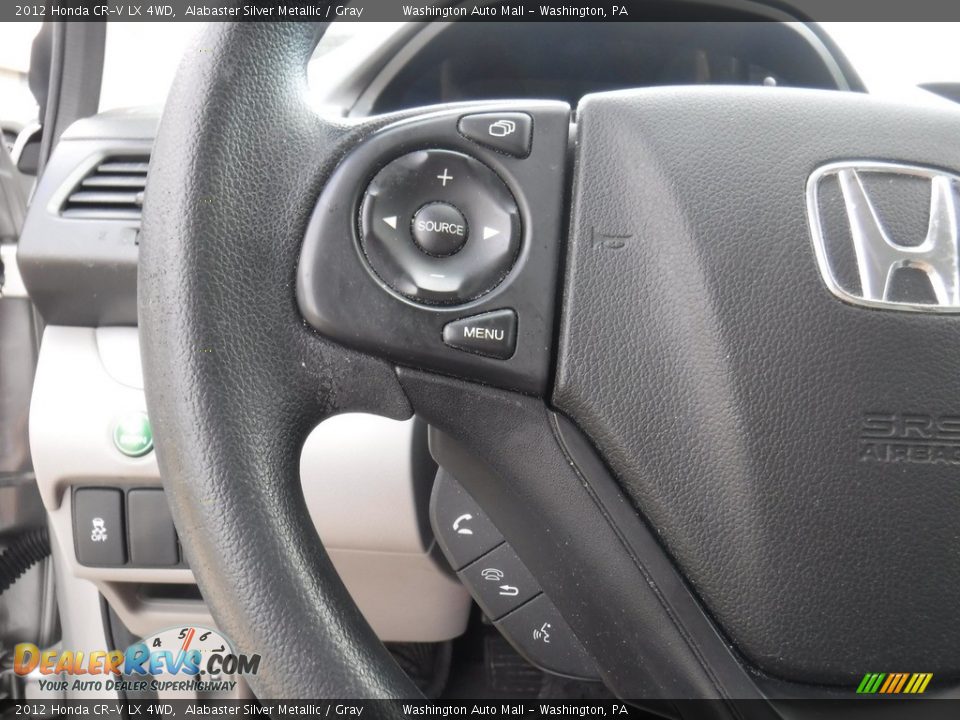 2012 Honda CR-V LX 4WD Alabaster Silver Metallic / Gray Photo #17