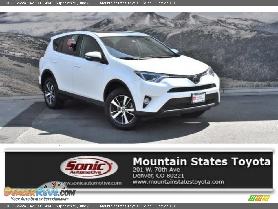 2018 Toyota RAV4 XLE AWD Super White / Black Photo #1