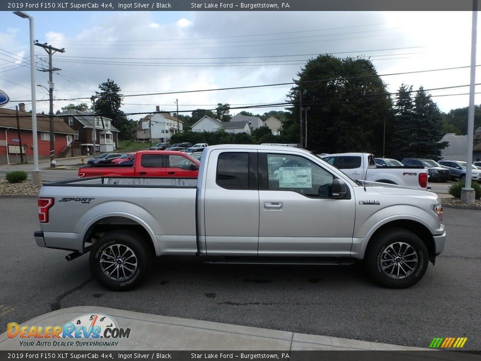 2019 Ford F150 XLT SuperCab 4x4 Ingot Silver / Black Photo #4