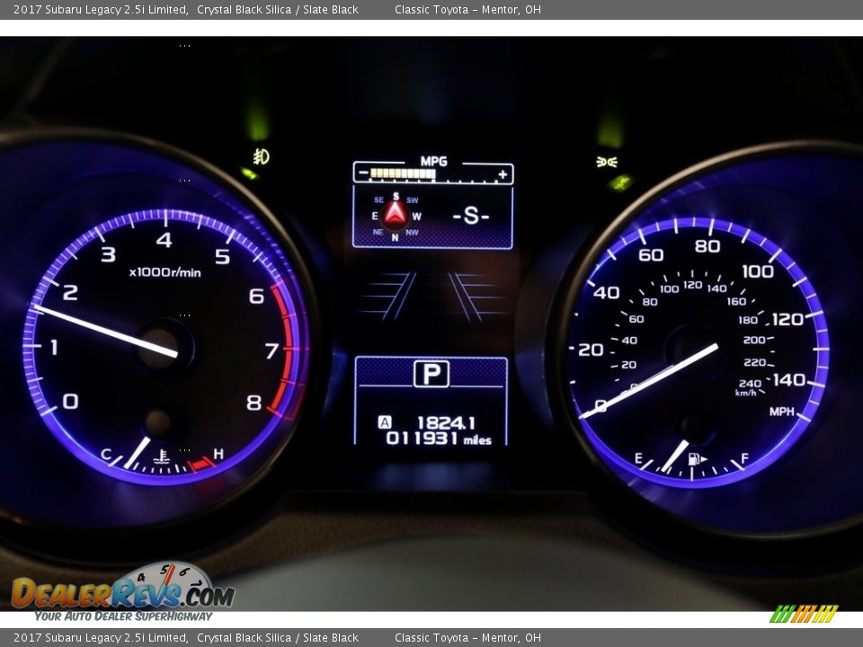 2017 Subaru Legacy 2.5i Limited Crystal Black Silica / Slate Black Photo #8