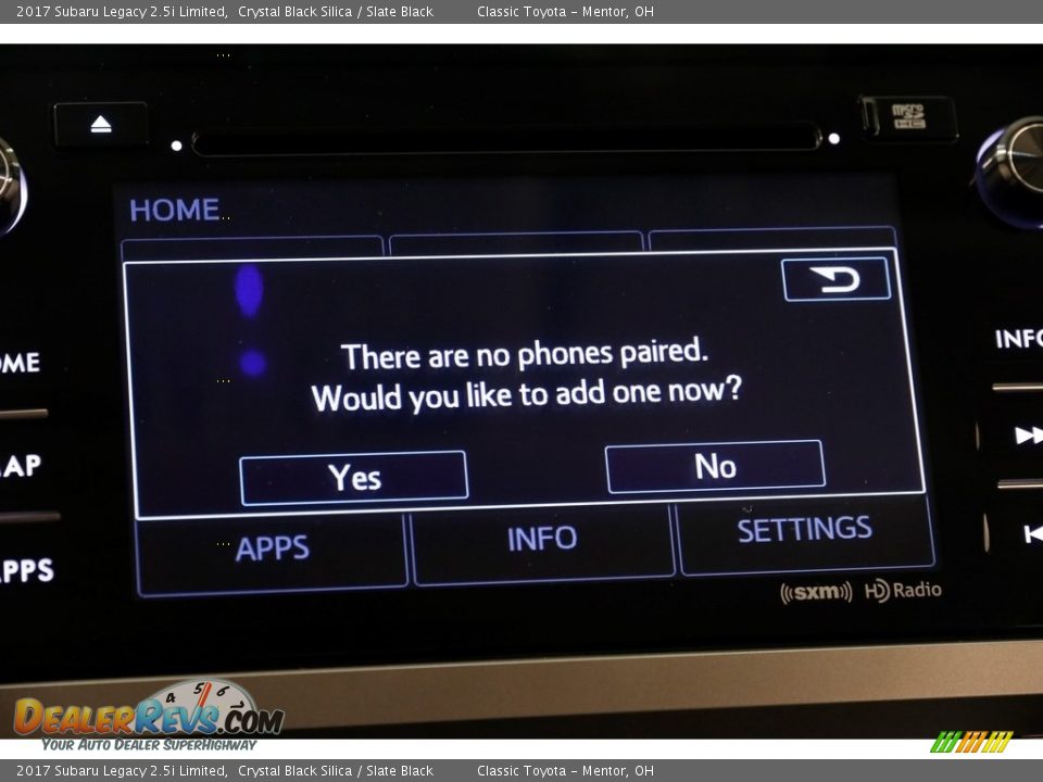 2017 Subaru Legacy 2.5i Limited Crystal Black Silica / Slate Black Photo #12