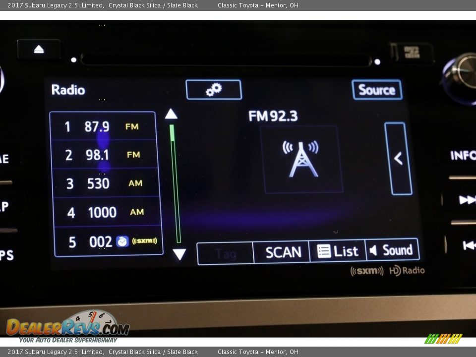 2017 Subaru Legacy 2.5i Limited Crystal Black Silica / Slate Black Photo #13