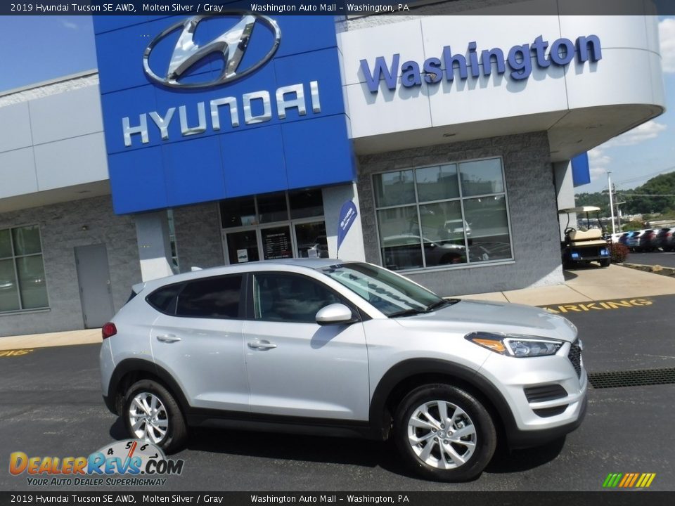2019 Hyundai Tucson SE AWD Molten Silver / Gray Photo #2