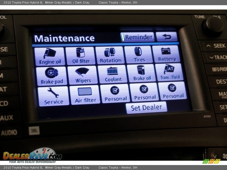 2010 Toyota Prius Hybrid III Winter Gray Metallic / Dark Gray Photo #16