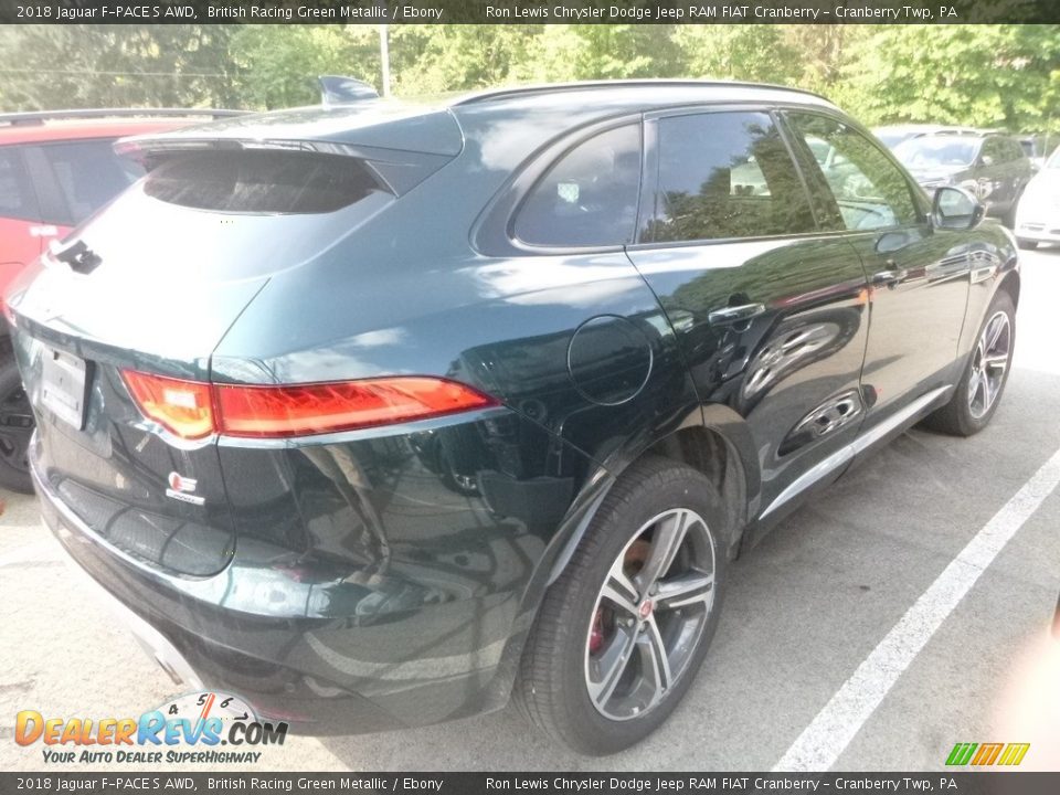 2018 Jaguar F-PACE S AWD British Racing Green Metallic / Ebony Photo #4