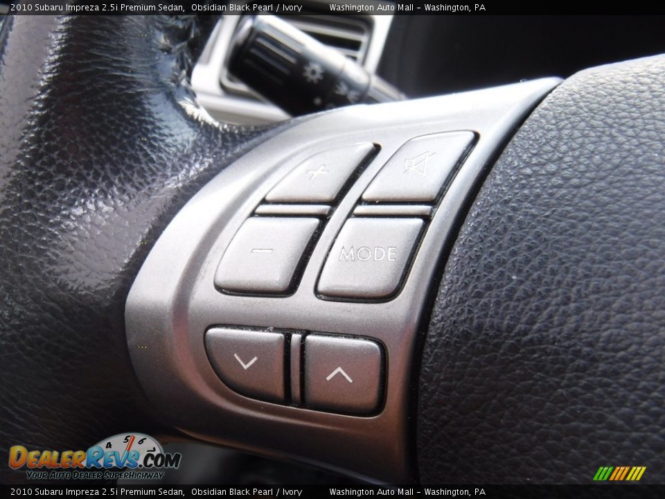 2010 Subaru Impreza 2.5i Premium Sedan Obsidian Black Pearl / Ivory Photo #20