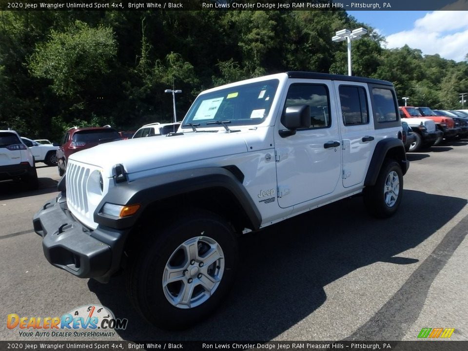 2020 Jeep Wrangler Unlimited Sport 4x4 Bright White / Black Photo #1