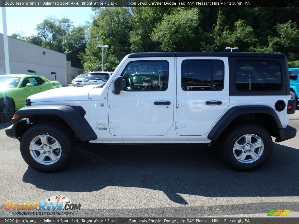 2020 Jeep Wrangler Unlimited Sport 4x4 Bright White / Black Photo #2