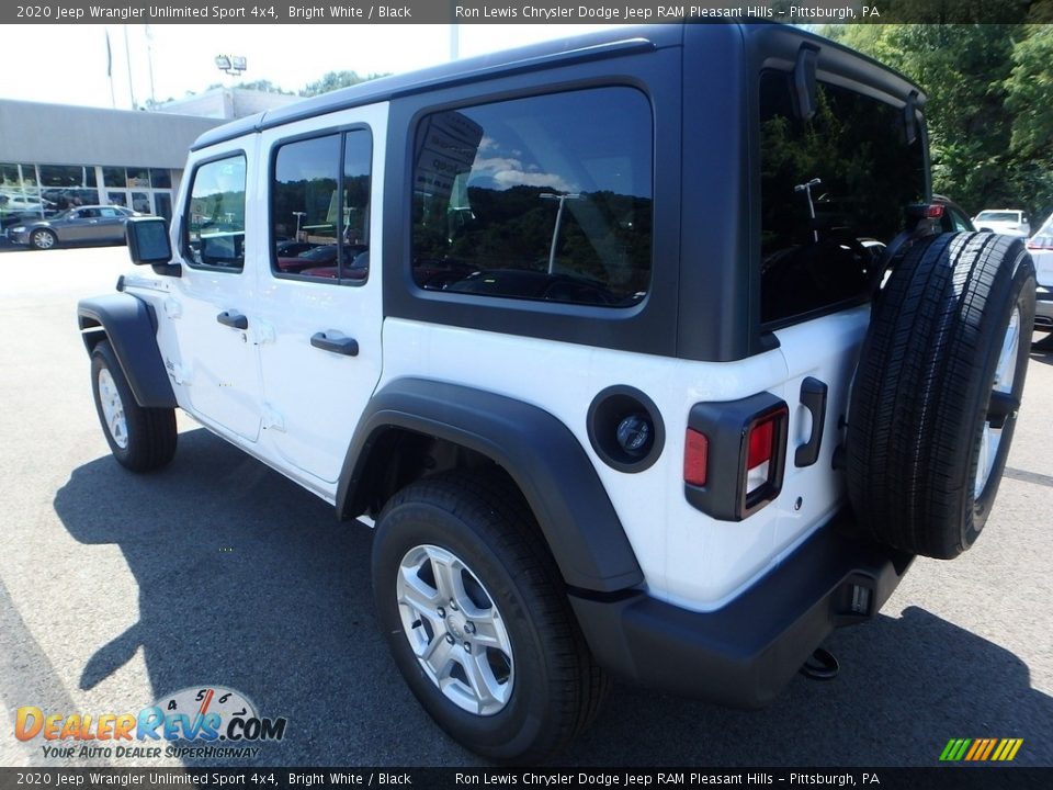 2020 Jeep Wrangler Unlimited Sport 4x4 Bright White / Black Photo #3