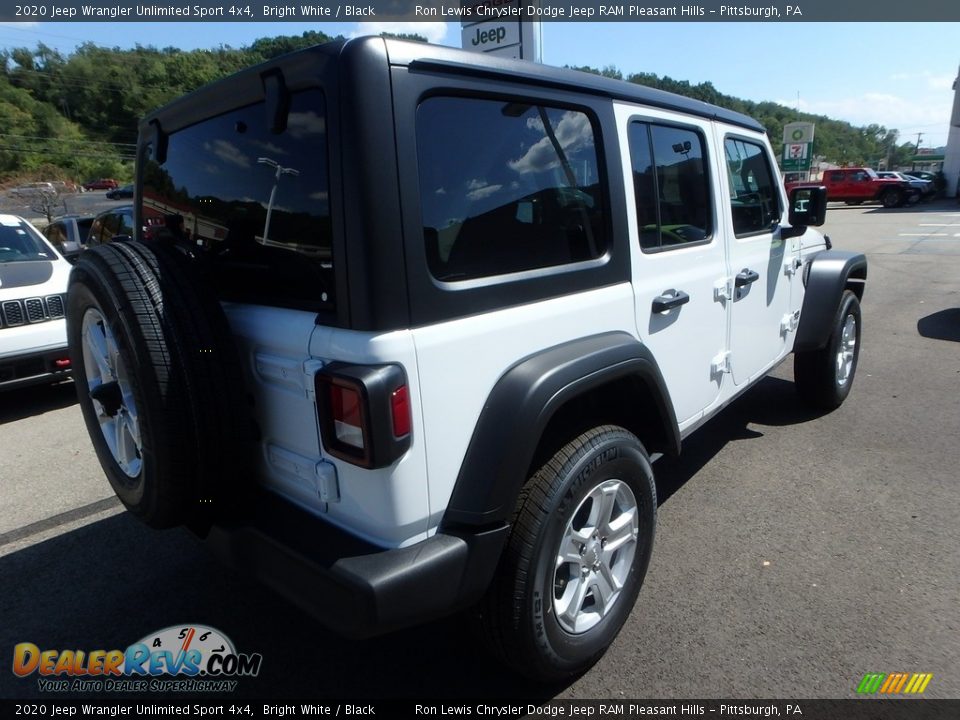 2020 Jeep Wrangler Unlimited Sport 4x4 Bright White / Black Photo #6