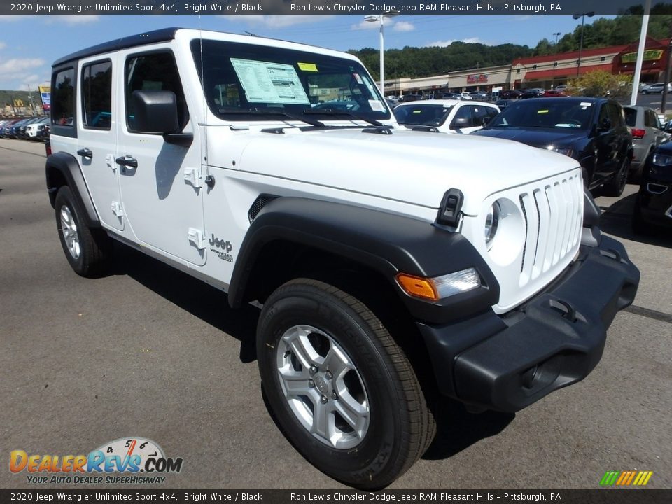2020 Jeep Wrangler Unlimited Sport 4x4 Bright White / Black Photo #8