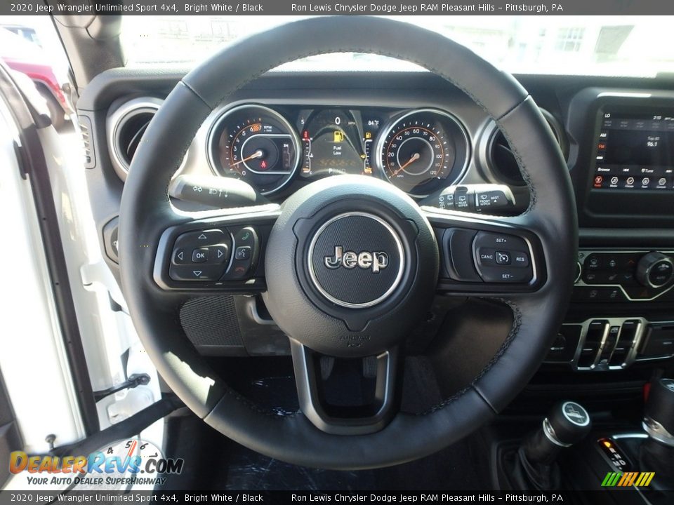 2020 Jeep Wrangler Unlimited Sport 4x4 Bright White / Black Photo #18