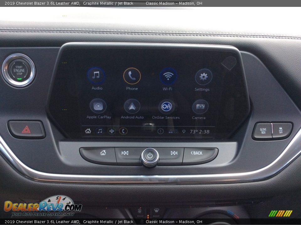 2019 Chevrolet Blazer 3.6L Leather AWD Graphite Metallic / Jet Black Photo #15