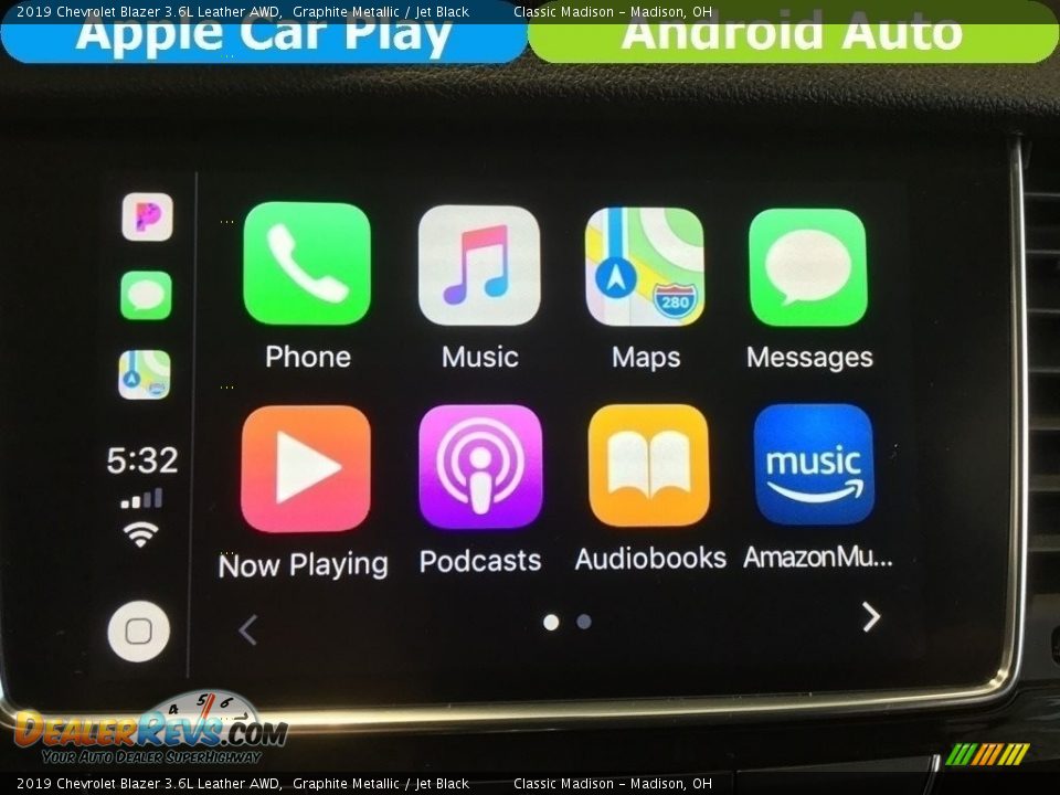 2019 Chevrolet Blazer 3.6L Leather AWD Graphite Metallic / Jet Black Photo #16