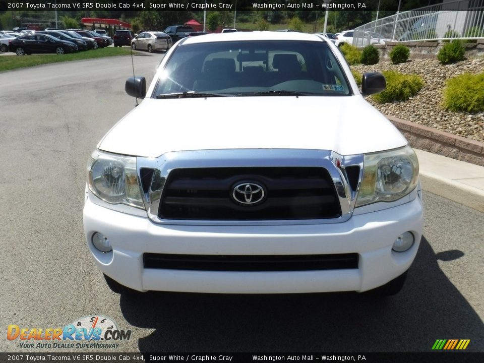 2007 Toyota Tacoma V6 SR5 Double Cab 4x4 Super White / Graphite Gray Photo #5