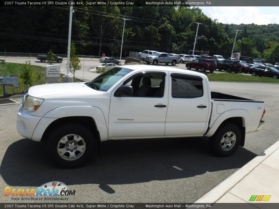 2007 Toyota Tacoma V6 SR5 Double Cab 4x4 Super White / Graphite Gray Photo #7