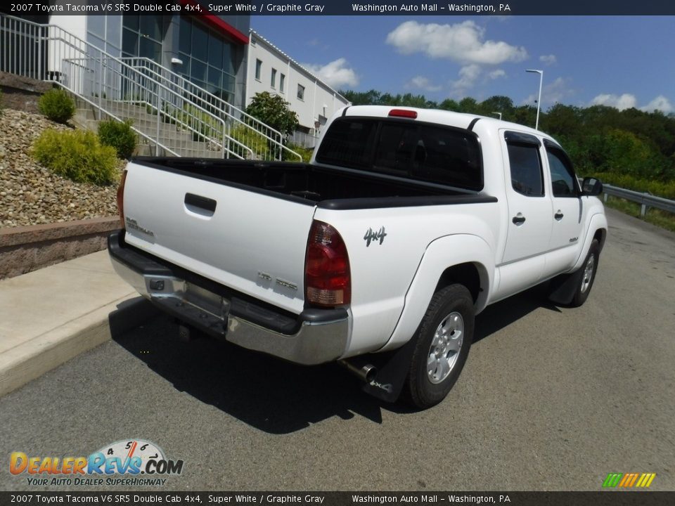 2007 Toyota Tacoma V6 SR5 Double Cab 4x4 Super White / Graphite Gray Photo #10