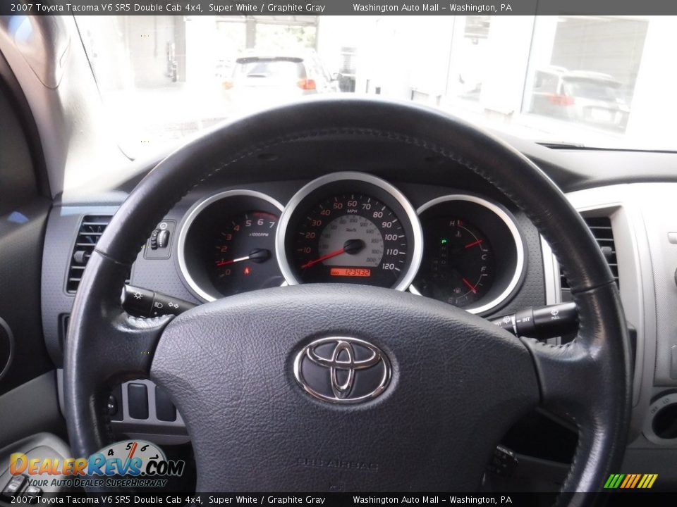 2007 Toyota Tacoma V6 SR5 Double Cab 4x4 Super White / Graphite Gray Photo #22